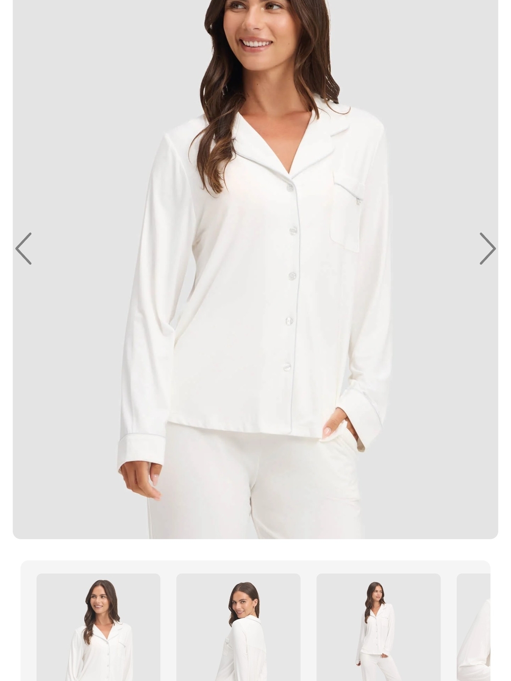 CozyEarth XXL White Pj Set
